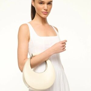 STAUD Mini Moon Bag – Cream